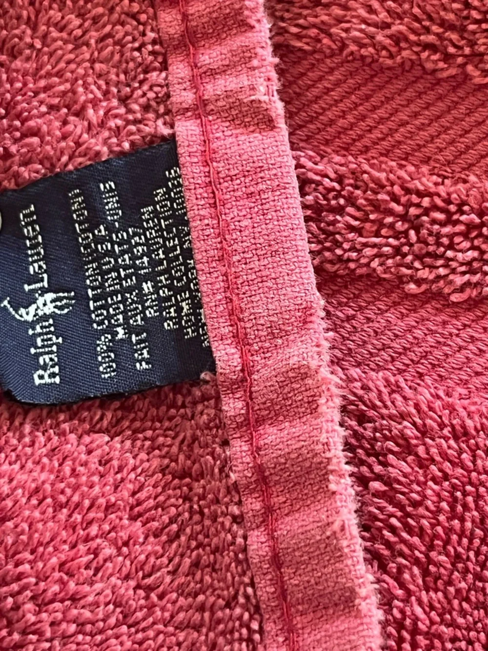 Ralph Lauren Coral-Pink Terry Bath Towel